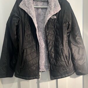 The North Face Women's Black Jacket with Soft Gray Interior